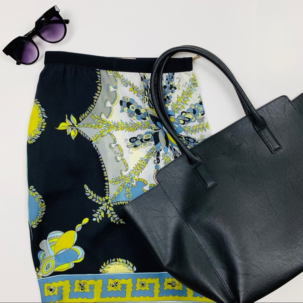 Emilio Pucci Silk Floral Print Skirt - Picture 3 of 13
